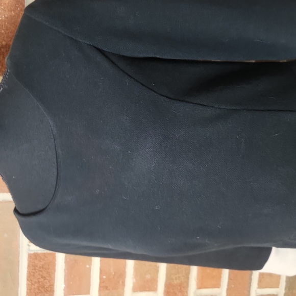 Banana Republic Black and Cream Long Sleeve Dress, Size 8 - Picture 2 of 8